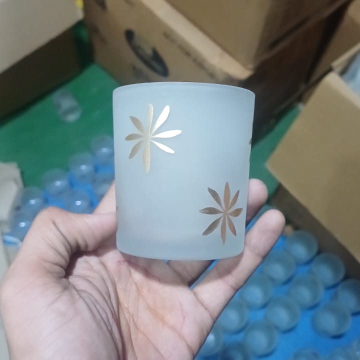 180ml Snowflake Star Frosted Glass Jar