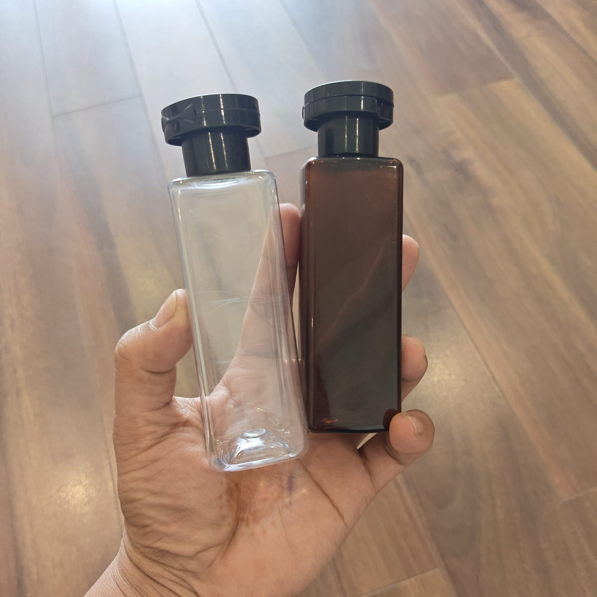 100ml SQUARE PET VOLZA Flip Top Cap Bottle