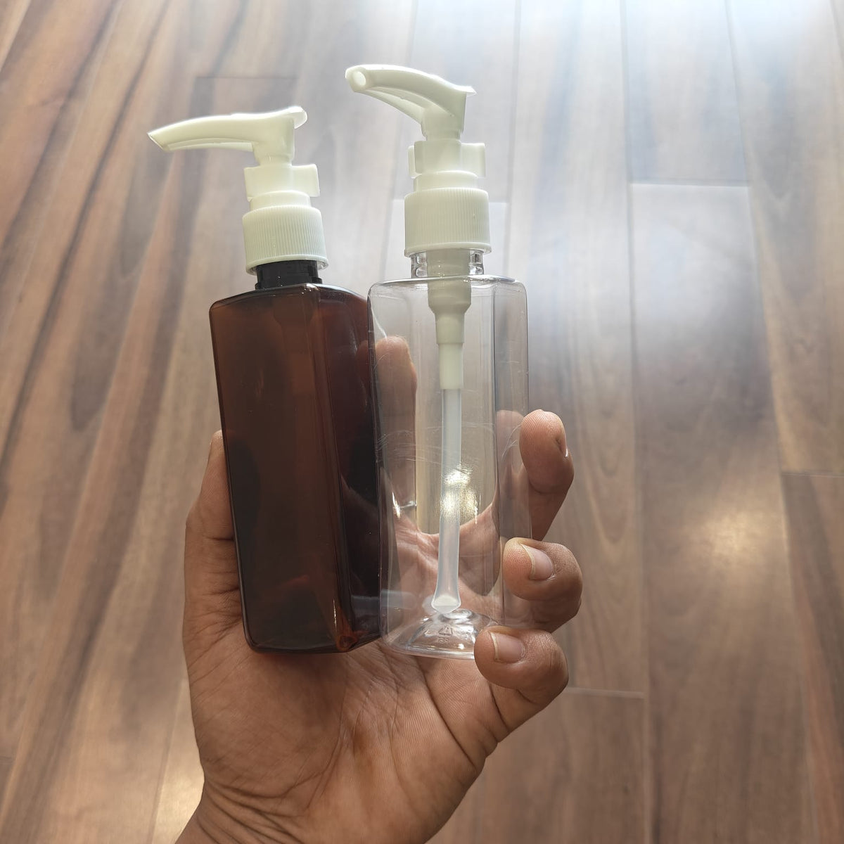 100ml Square PET Bottle with Dispenser Pump
