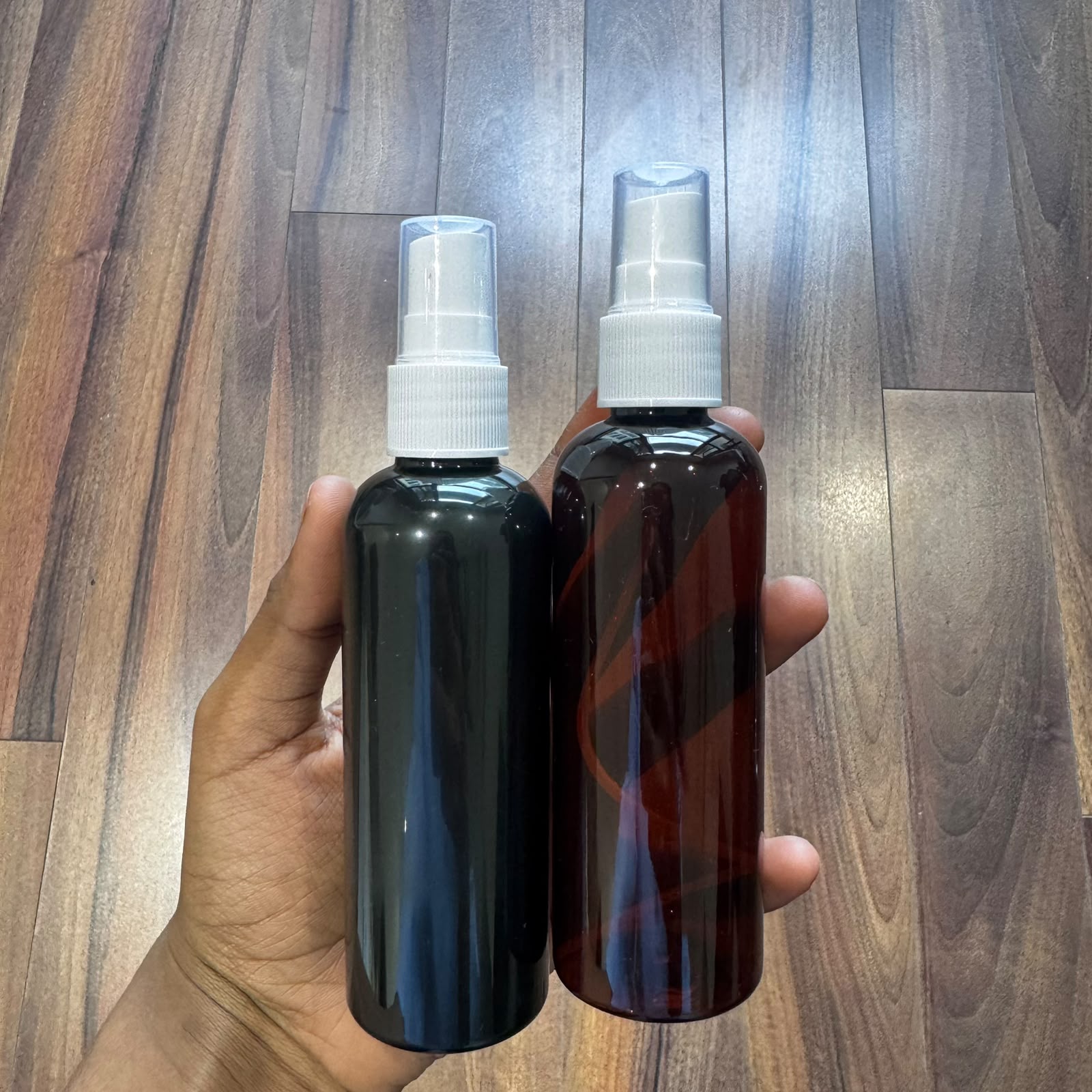 100ml Avon PET Bottle | Spray Pump | Clear, Amber & Black