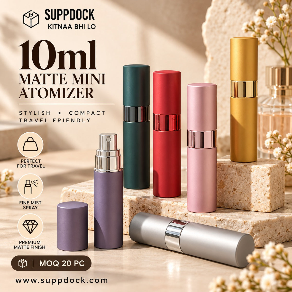 10ml Matte Finish Atomizer Perfume Spray Bottle