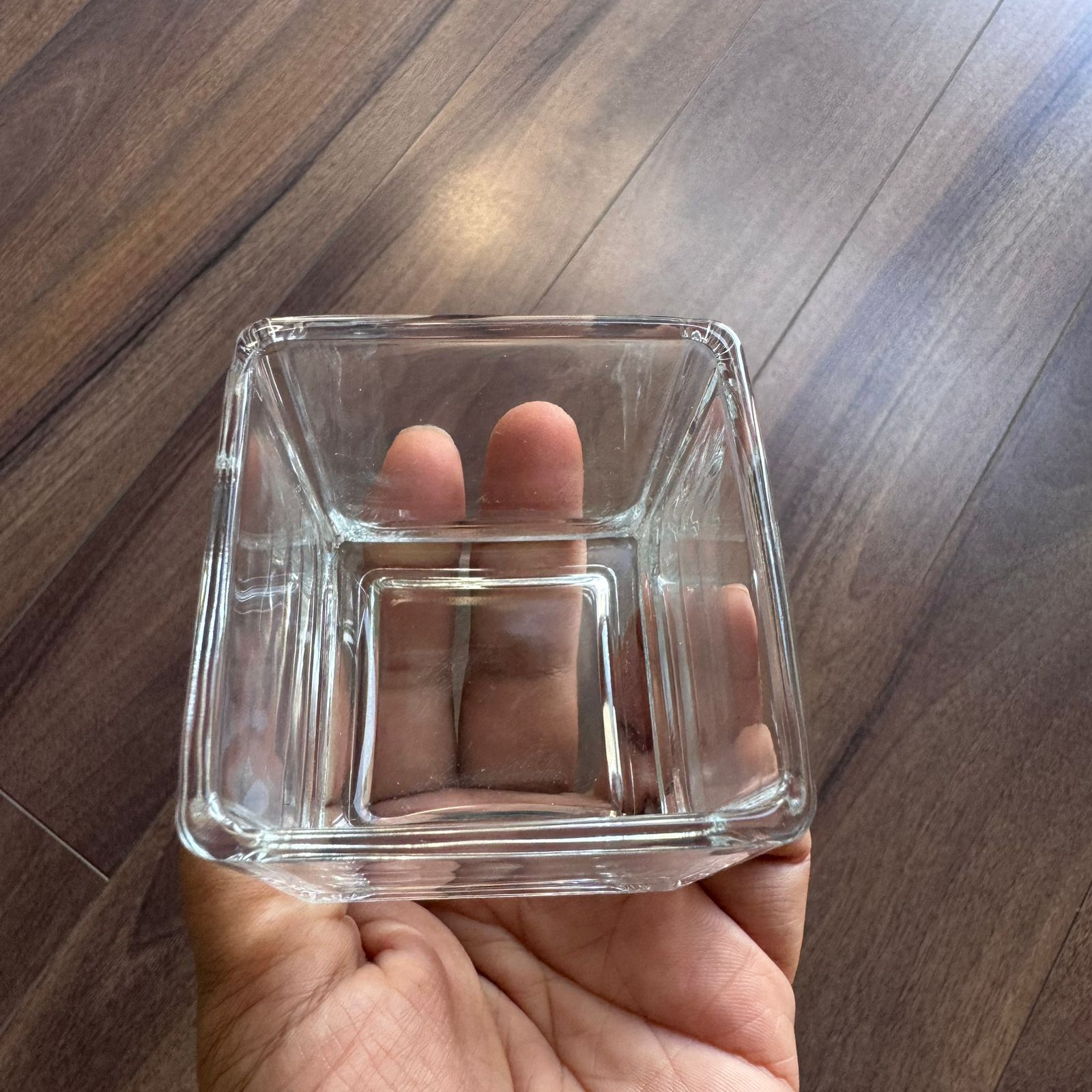 130ml Clear Glass Square Votive Candle Jar | Premium Empty Candle Container
