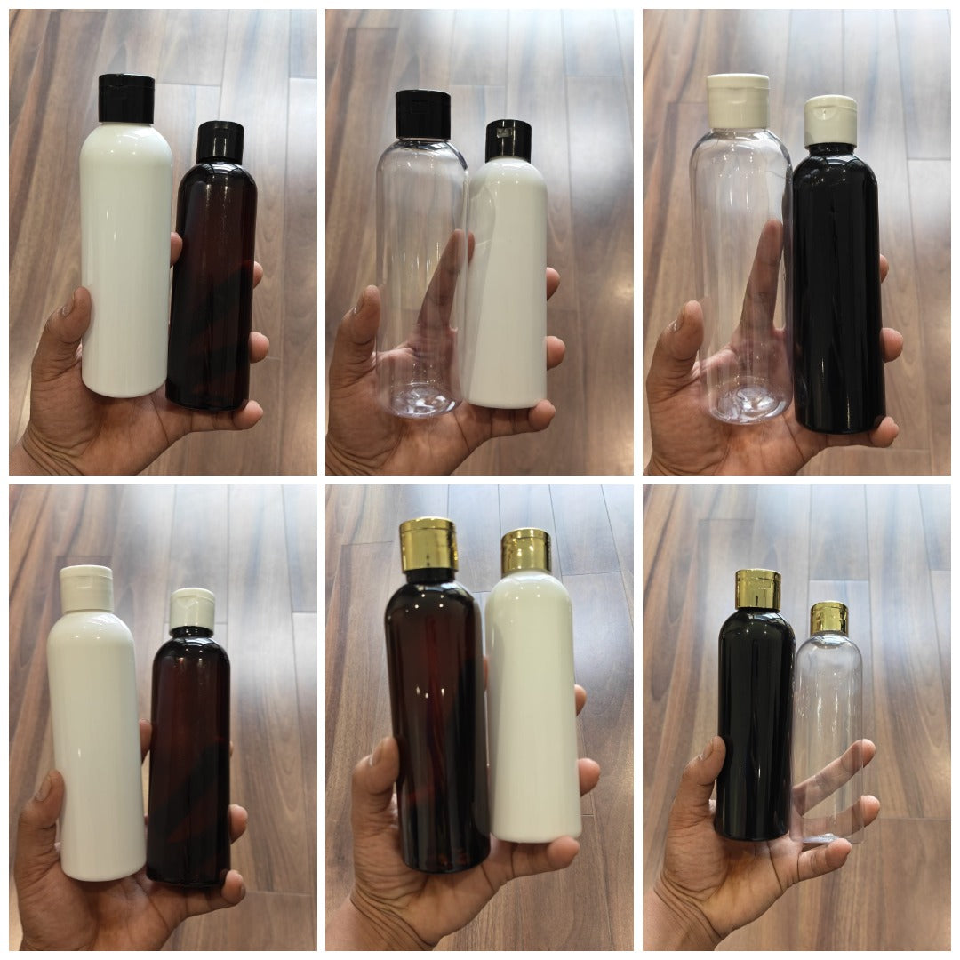 200ml Long Boston PET Flip Top Cap Bottle