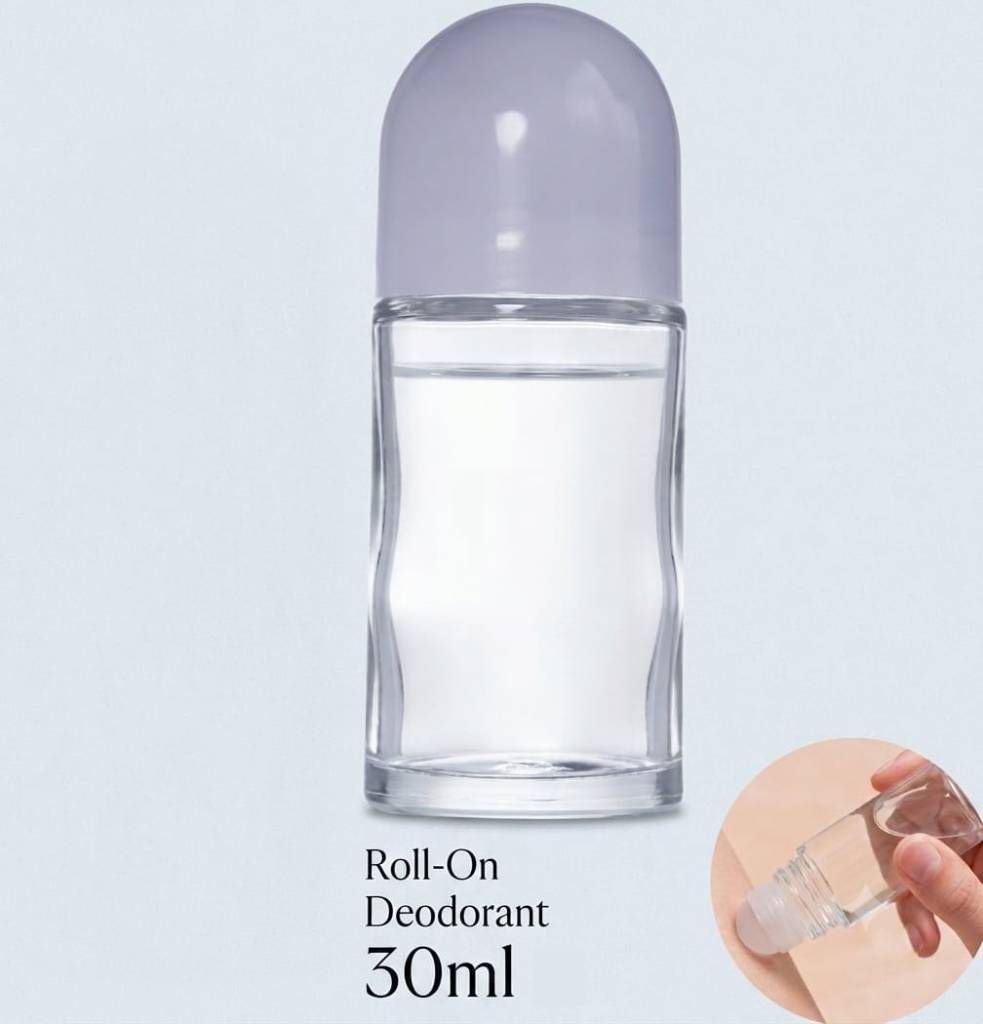 30ml Clear Glass Roll On Bottle