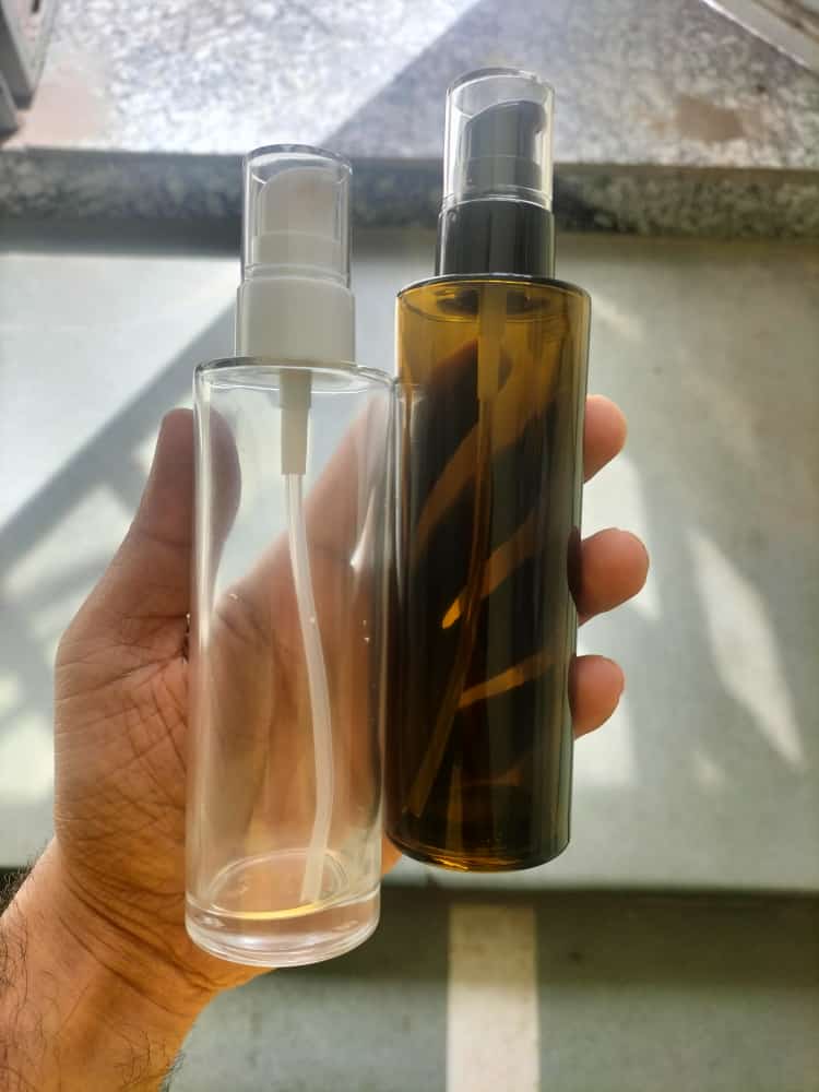 Flat Shoulder Bottle with Spout Serum Pump (30ml,50ml,100ml)