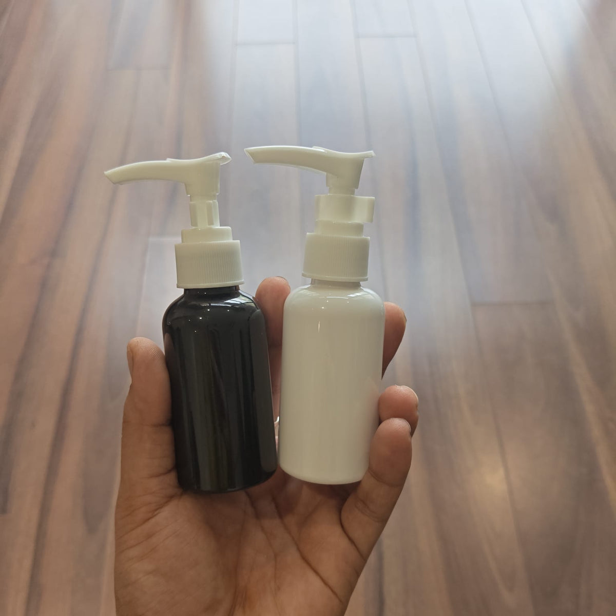 60ml Short Boston PET Bottle with Dispenser Pump