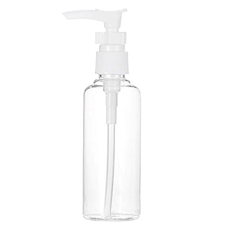 Cosmetic Round Pet Bottle with Lotion/ Dispenser Pump - Clear (50ml)