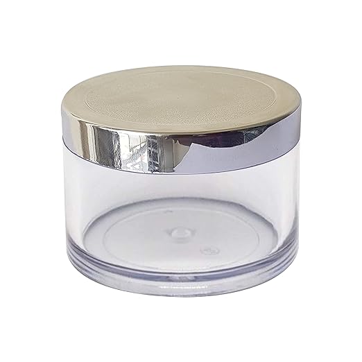 Acrylic San Jar - (Silver Lid + Transparent Body)