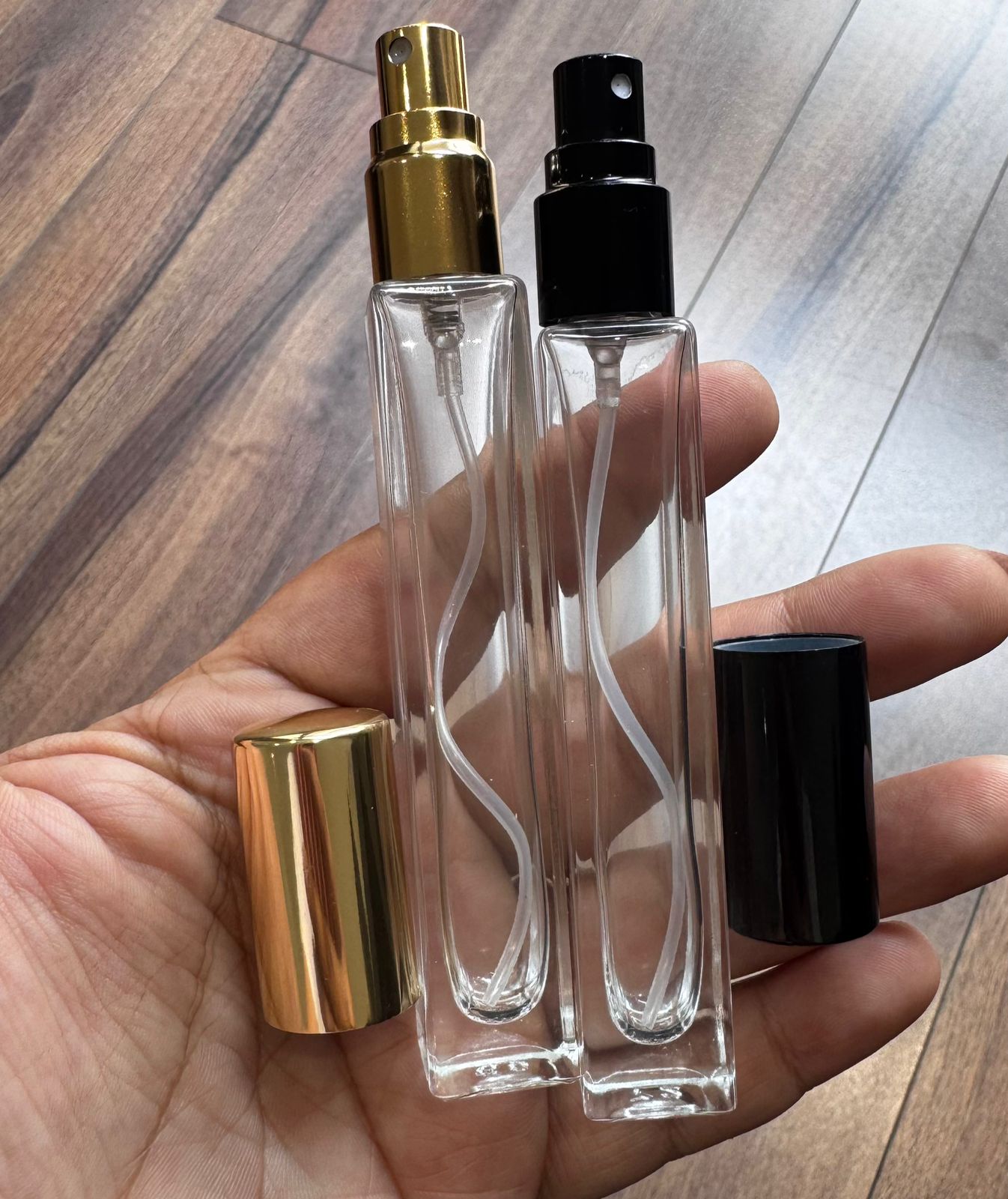 8ml & 10ml Premium Glass Spray Bottles (Square)