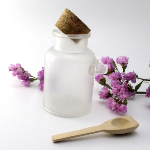 Acrylic Bath Salt Jar with Wooden Cork, Lid and Spoon- (100gm and 200gm)