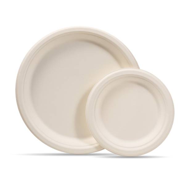 Bagasse Plates - 12" (inch) Round