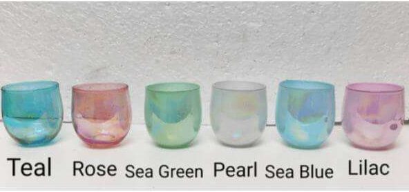 Medium Lustre Glass Candle Jar | Elegant Candle Container | 150ml, With/Without Cork