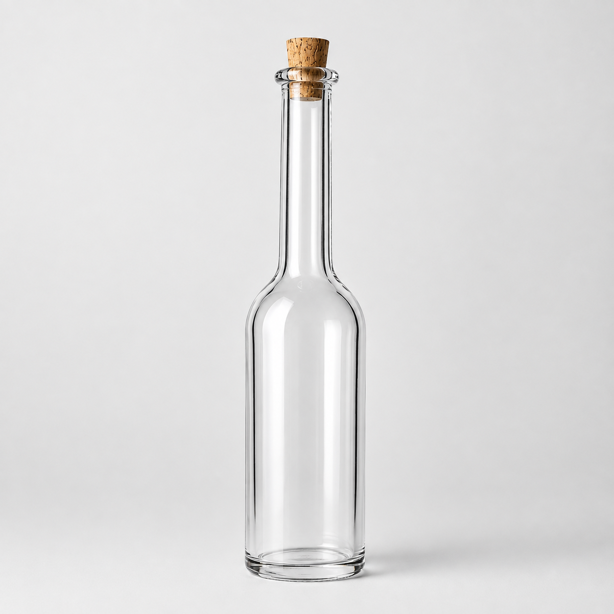 Long Neck Glass Bottle with Cork | Decorative Beverage Bottle | 100ml