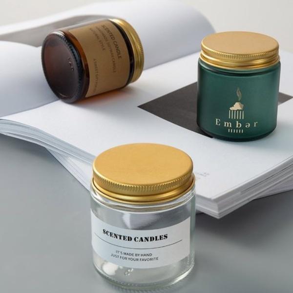 Cosmetic Glass Jar Clear with Aluminium Screw Cap- Black, Silver, Gold (100ml)