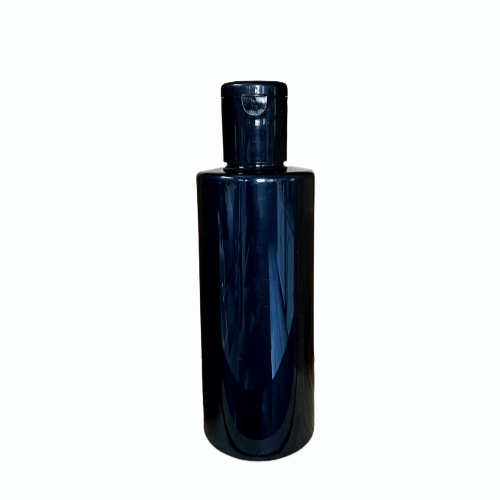 Cosmetic Jumbo Pet Bottle with Flip Top Cap - Black (200ml)
