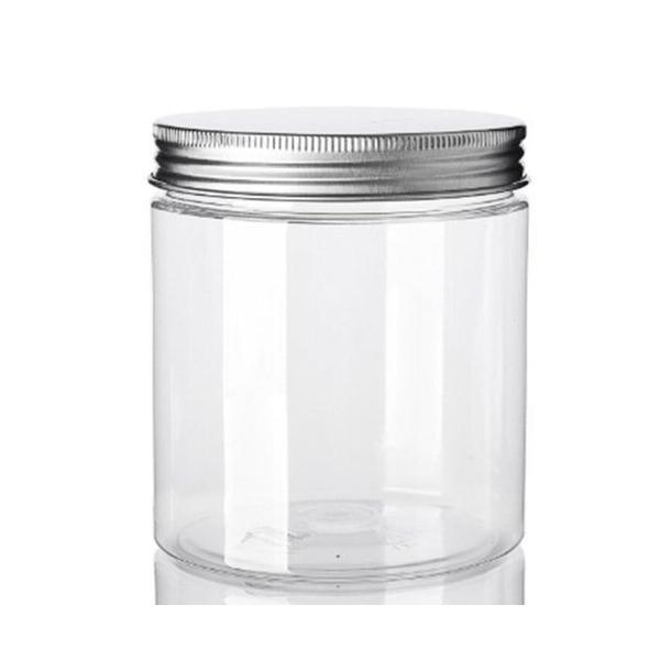 Cosmetic Pet Jar with Aluminium Screw Cap Lid (100gm- Tall)