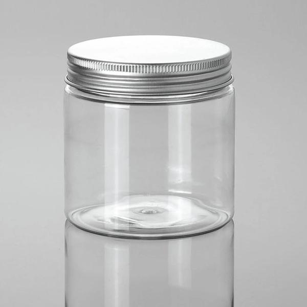 Cosmetic Pet Jar with Aluminium Screw Cap Lid (200gm)
