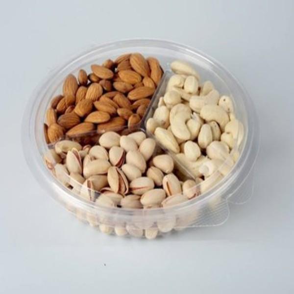 Disposable Hinged Food Container + Lid - 3CP (Round) Transparent