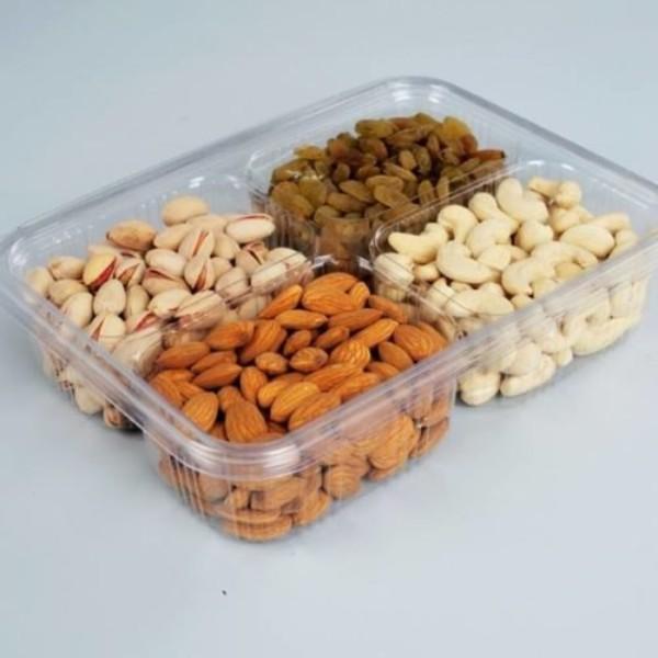 Disposable Hinged Food Container + Lid - 4CP (Round) Transparent