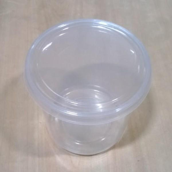 Disposable Pet Food Container + Lid - 750g (Tall Round) Transparent