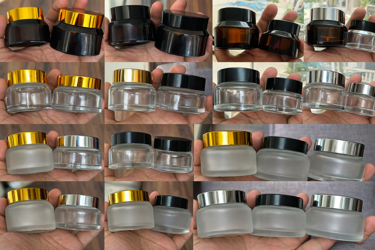 Slant Shoulder Glass Jar With Inner Lid