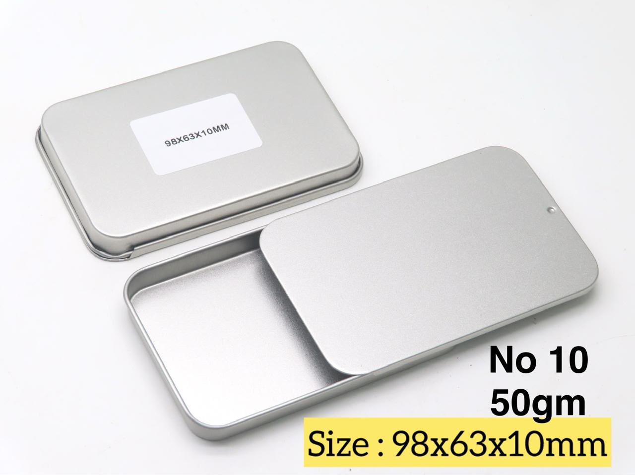 Aluminium Sliding Tin | Compact Metal Storage | Medium, 50g