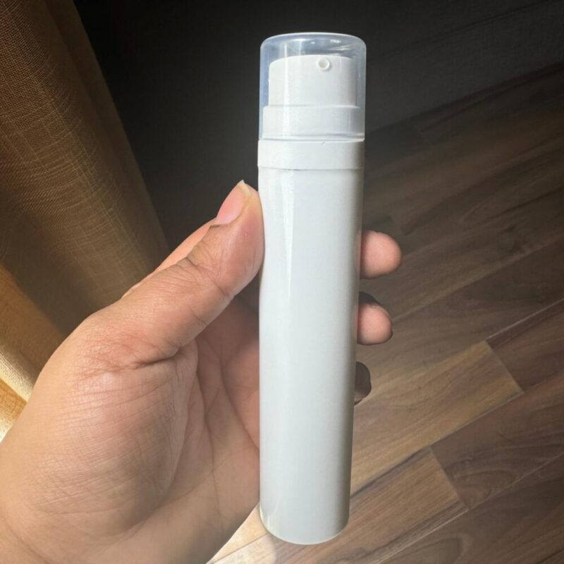 50ml White PP Sleek Airless Pump Bottle