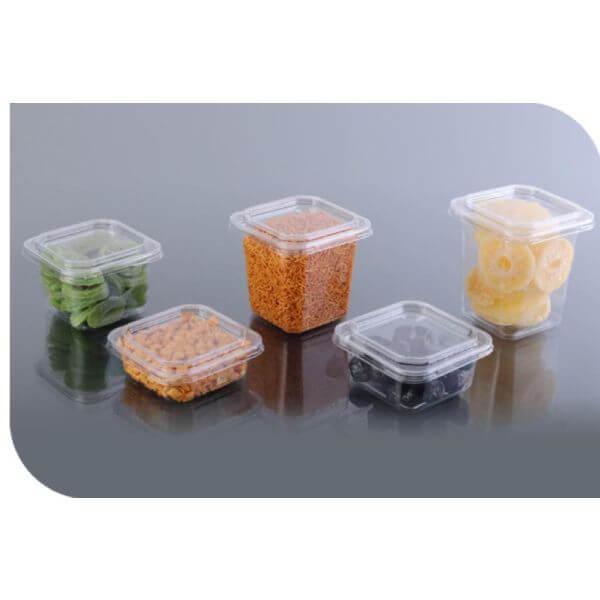 Pet Jar Clear with Transparent Lid (Square)- All Sizes