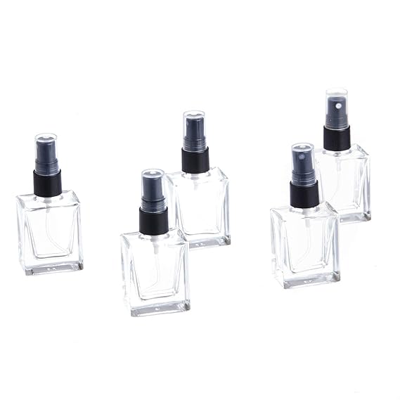 Glass Flat Square Bottle + Spray Pump- 10ml