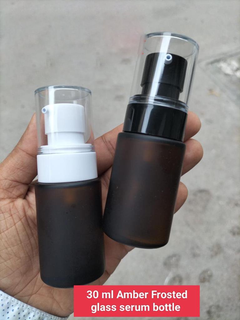 Matte Flat Shoulder Bottle with Beak / Spray Serum Pump- 30ml