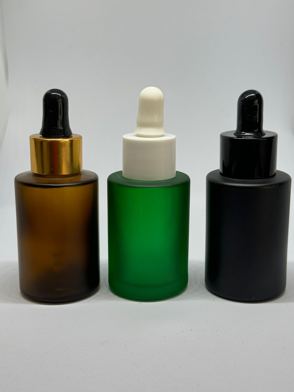 30/50ml Flat Glass Matte Dropper Bottle