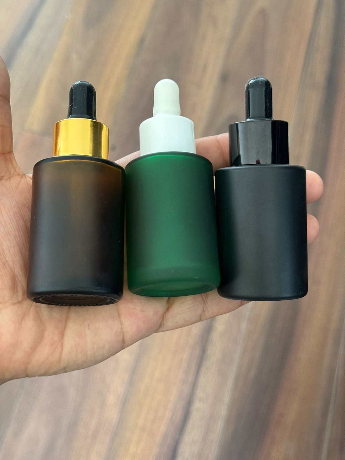30/50ml Flat Glass Matte Dropper Bottle