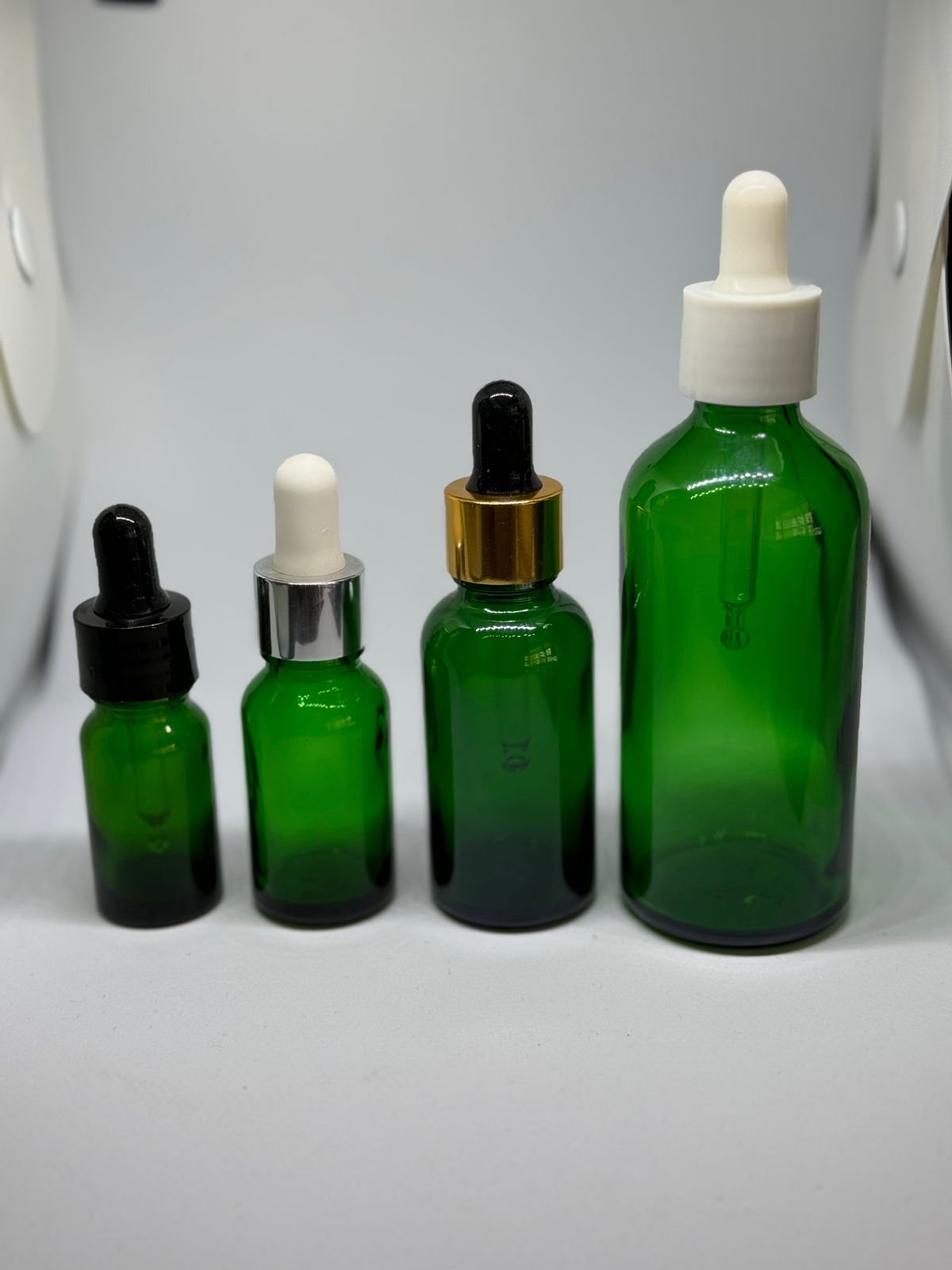 10/50/30/100ml Green Glass Dropper Bottle