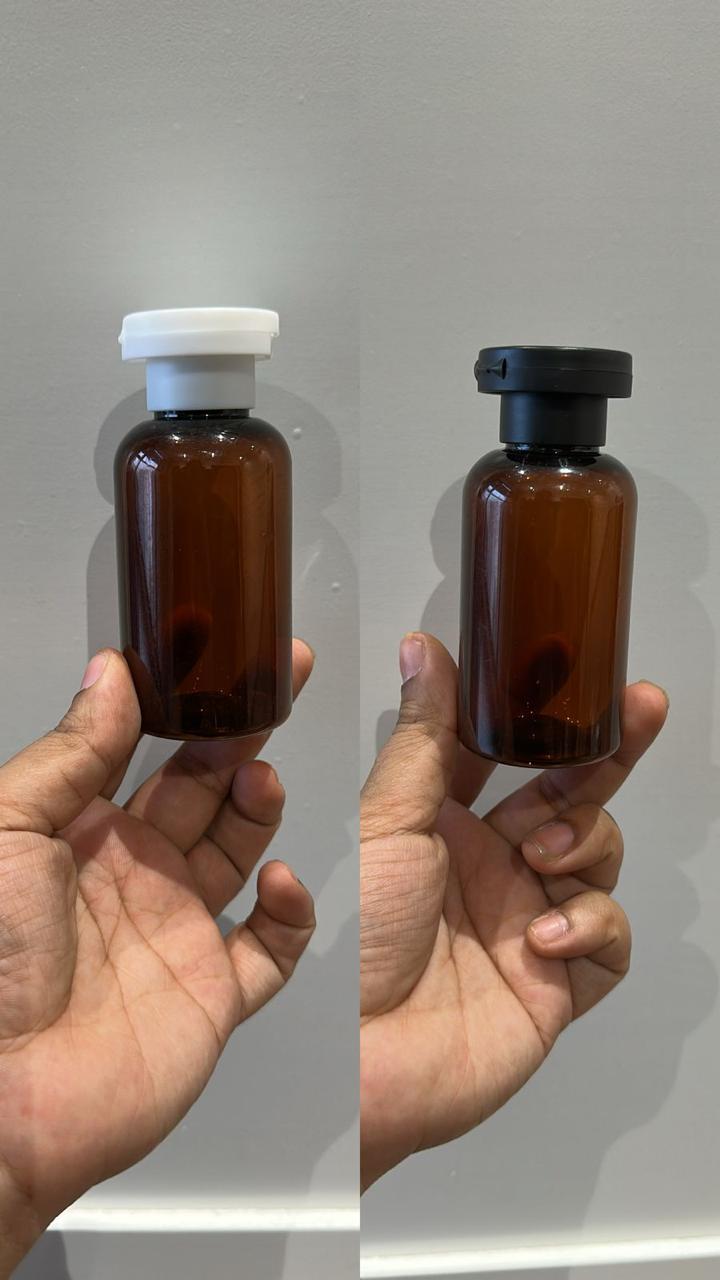 100 / 200 / 300ml Volza Flip Top Cap Short Boston Bottle