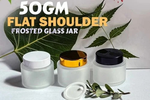 Flat Shoulder Frosted Glass Jar (50g)