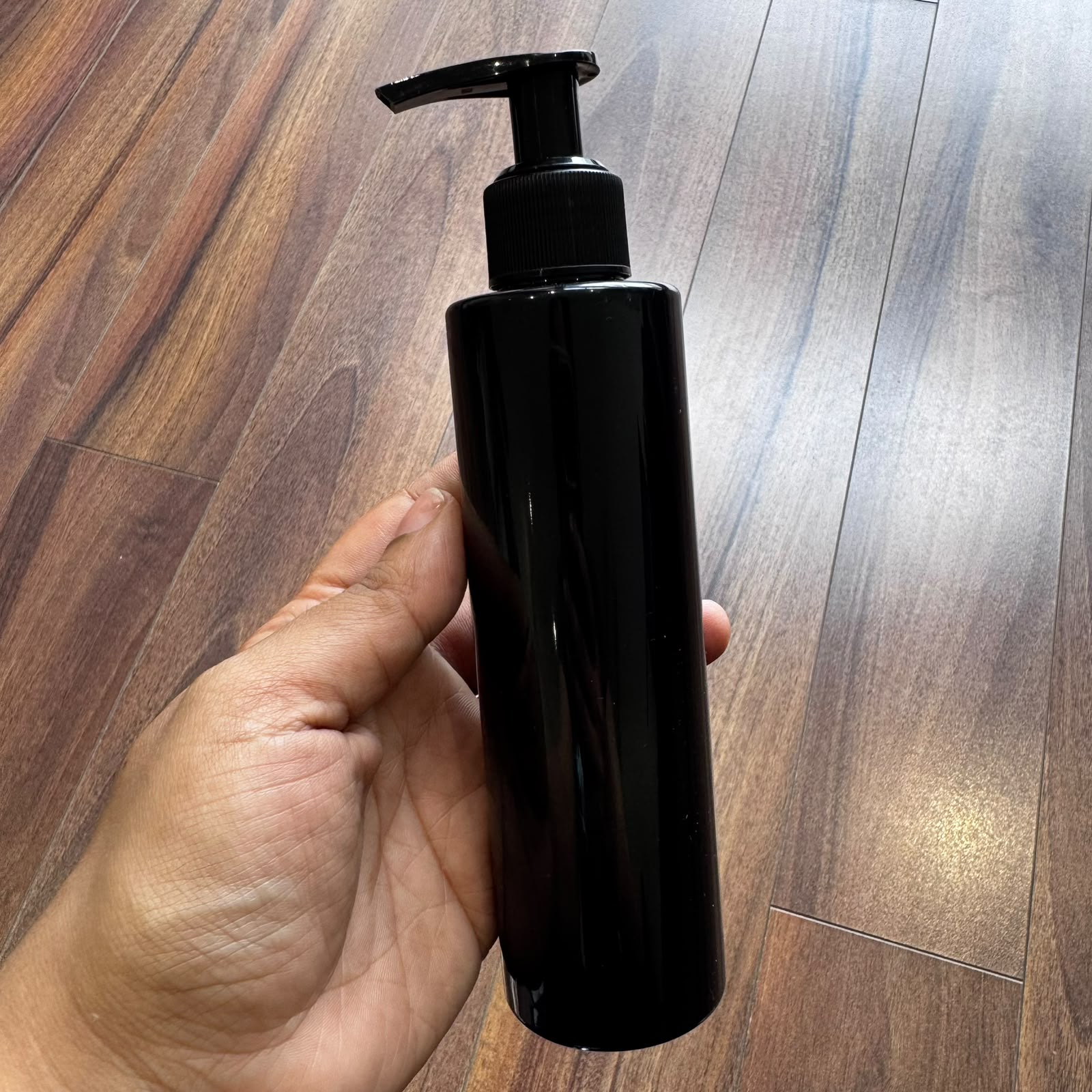 200ml Black Sleek PET + Dispensor Pump Bottle