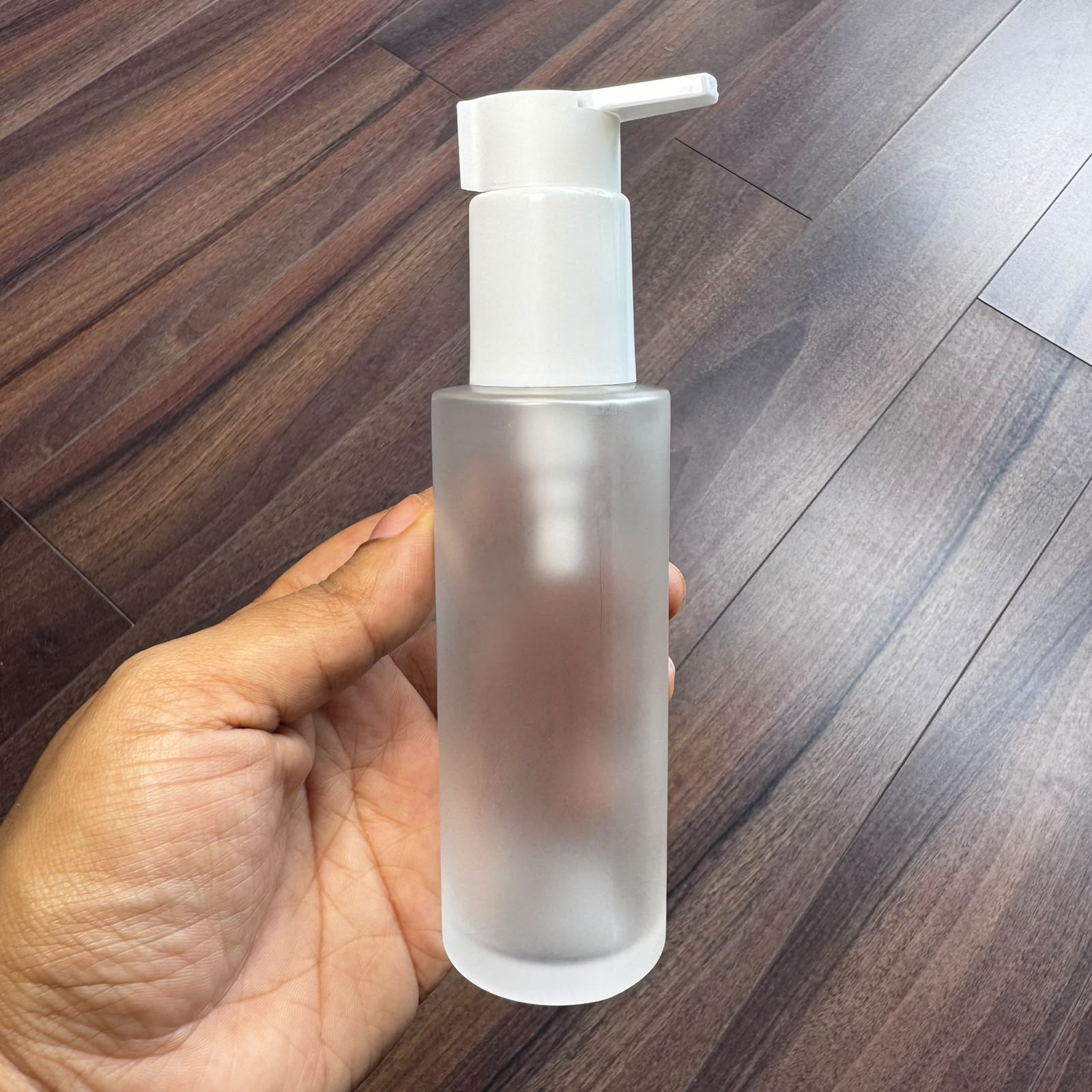 100ml Clear Glass Dispenser Pump Bottle | Perfect for Lotions & Liquid Soap | Black, White