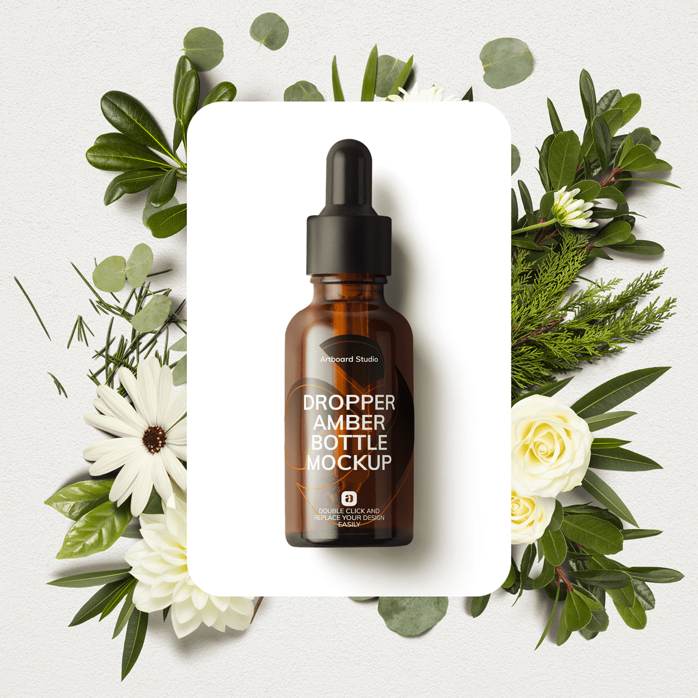 Amber Glass Bottle + Dropper (Black, White, Silver, Gold)