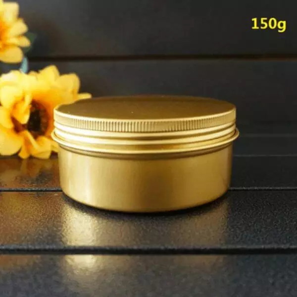 Aluminium Tins - 150ml (Screw Cap) GOLD
