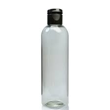 Cosmetic Round Pet Bottle with Flip Top Cap - Clear (100ml)