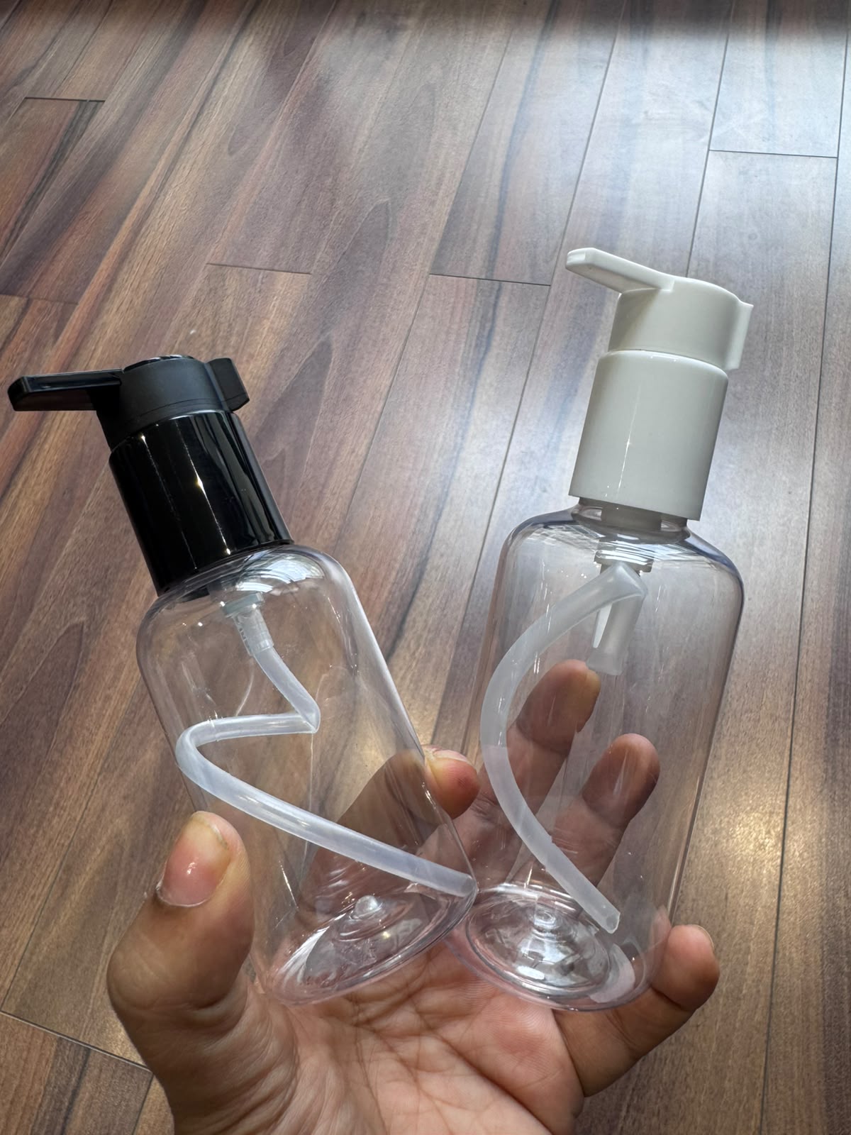 200ml Short Boston PET Bottle with Beak Dispenser Pump