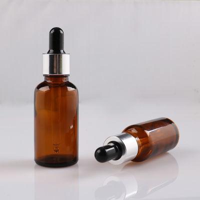 Amber Glass Bottle + Dropper (Black, White, Silver, Gold)