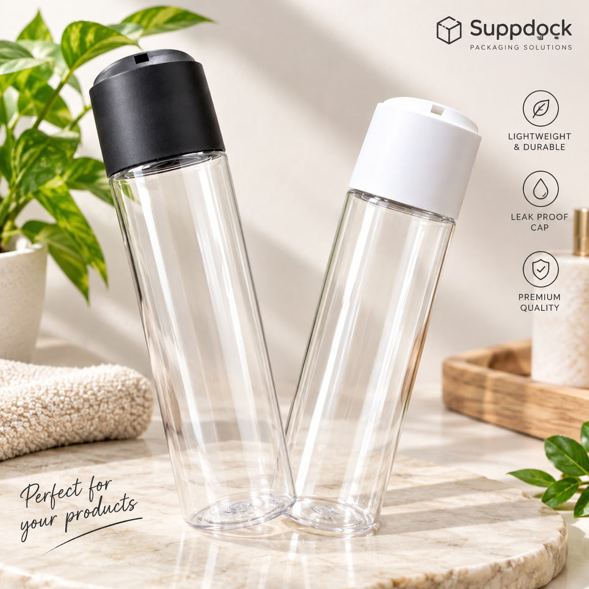 200ml Disc Cap PET Cylinder Bottle