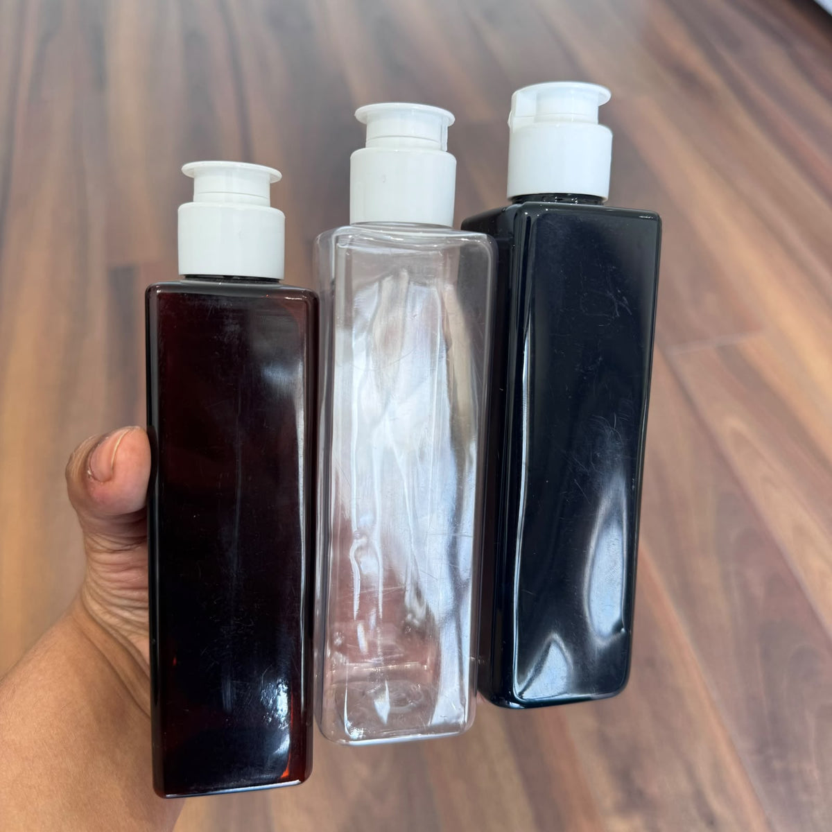 200ml Square PET Bottle with Kettle Flip Top Cap