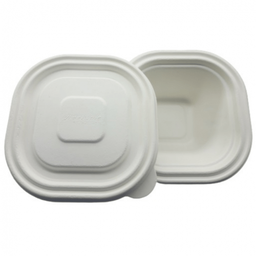 Bagasse Container + Lid -150ml (Round)