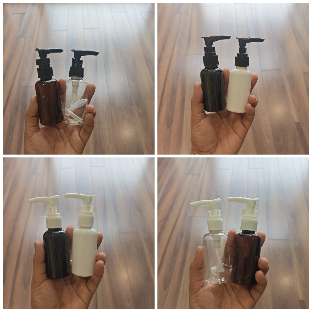 60ml Short Boston PET Bottle with Dispenser Pump