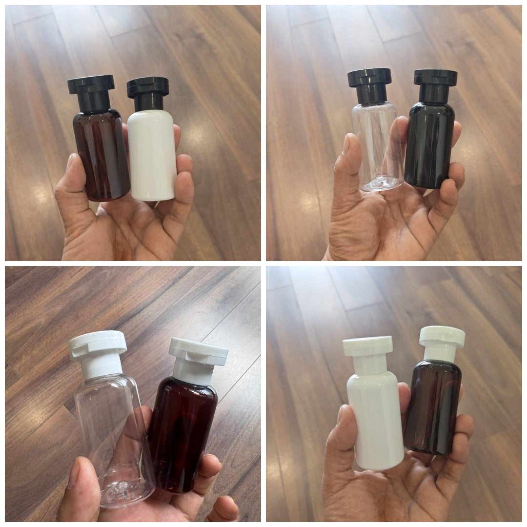 60ml Short Boston PET VOLZA Flip Top Cap Bottle