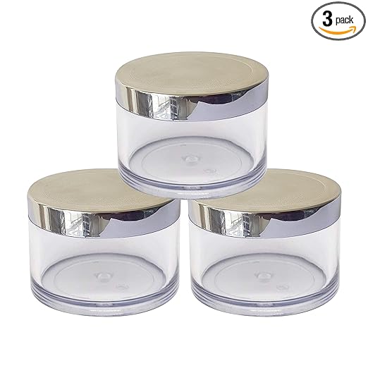 Acrylic San Jar - (Silver Lid + Transparent Body)