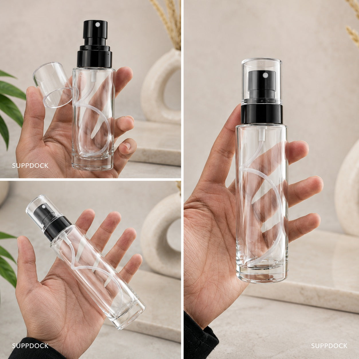 Clear Glass Spray Bottle 100ml