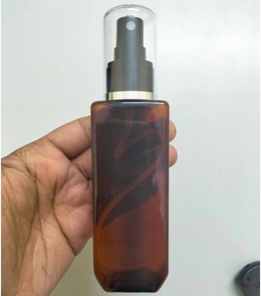 Cosmetic Cetra Pet Bottle with Spray/ Mist Pump - Clear, Amber, Black (100ml)